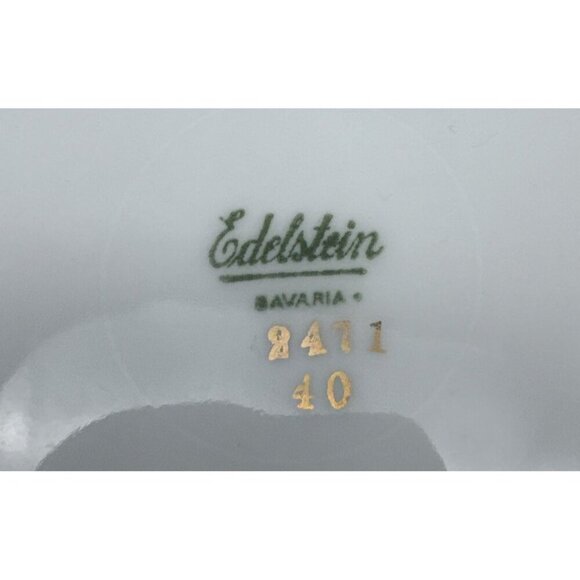 Edelstein Bavaria 2471 White Pink Floral Gold Edge 10” Dinner Plates Set Of 4 - Picture 5 of 6